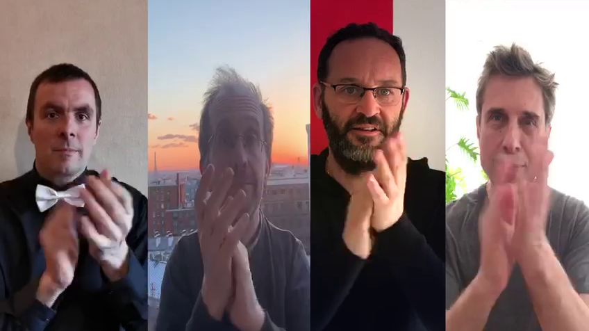 Les percussionnistes de Radio France applaudissent les soignants au son de Clapping Music