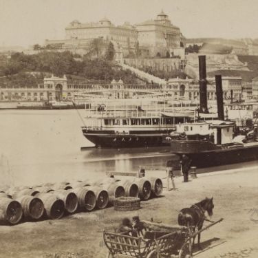 Le Palais royal à Bade. 6 phot. de Budapest et Esztergom par Lajos Moller - 1885