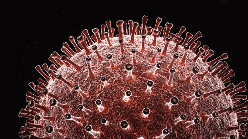 Représentation d'un coronavirus