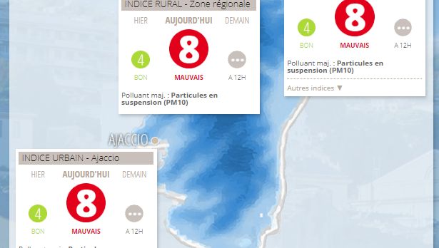 Qualité De L Air Romans Sur Isere Pollution De L Air En Corse Les Particules Du Desert Et Celles De Tchernobyl