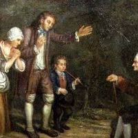 "Voltaire promet son appui à la famille Calas" (anonyme). Musée Antoine Lécuyer, St Quentin
