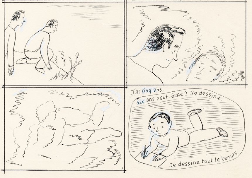 Détail d'une plance de "J'aurais voulu faire de la BD" de Philippe Dupuy avec Dominique A et Stéphan Oliva