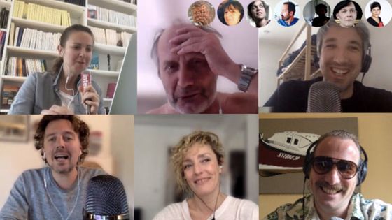 Charline, Hippolyte, Guillaume, Alex, Juliette et Thomas... Par Jupidémie ©Radio France - Thomas Croisière