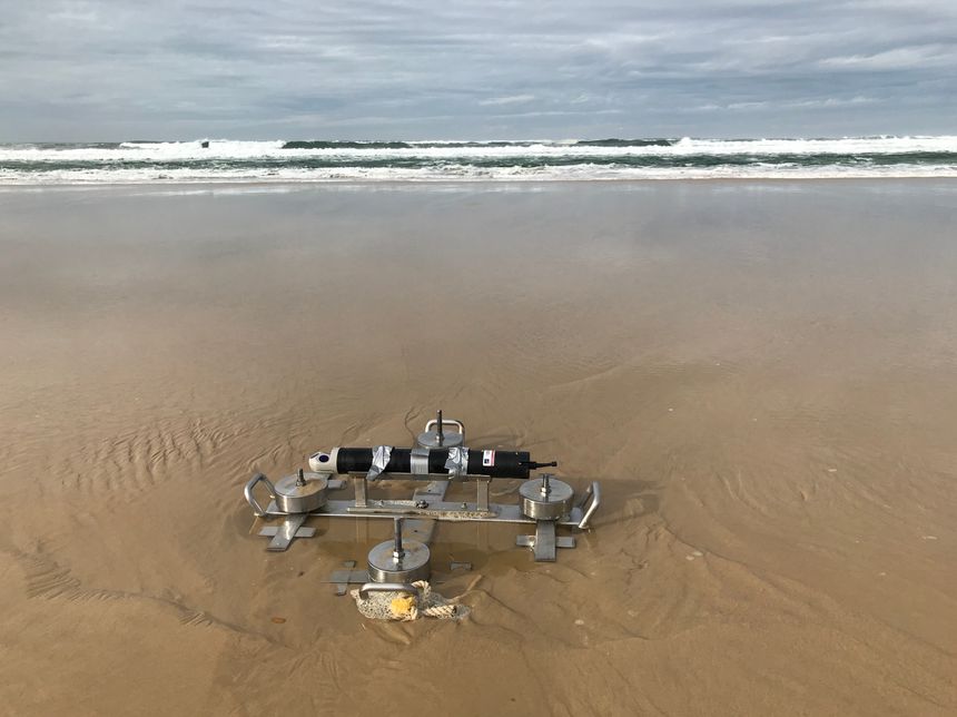 Capteur pour mesurer les vagues, Biscarrosse