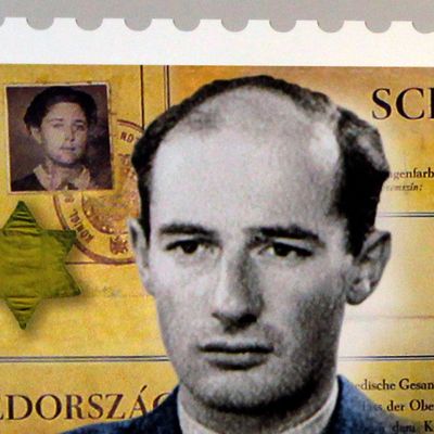 Timbre commémoratif édité à la mémoire de Raoul Wallenberg par les postes de l'état de l'Ontario au Canada