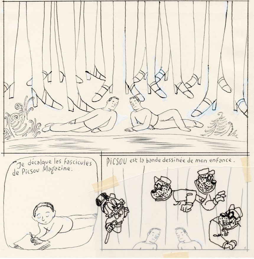 Détail d'une planche de 'J'aurais voulu faire de la BD de Philippe Dupuy avec Dominique A et Stephan Oliva