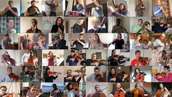 Les musiciens de l'Orchestre National de France jouent le Boléro de Ravel lors du confinement ©Radio France
