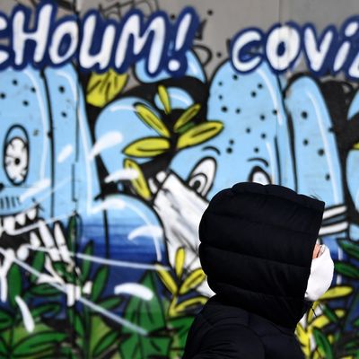 Un grafitti dans les rues de Paris