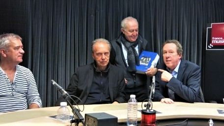France Musique, studio 131... Pierre Adenot, Jean-Claude Petit, Serge Elhaïk & Benoît Duteurtre (g. à d.) ©Radio France - Annick Haumier / RF