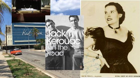 Teatro Blanquita-Karl Marx / Teatro America / Couverture du livre "On the Road", de Jack Kerouac (ed. Pinguin) / la soprano Herva Nelli