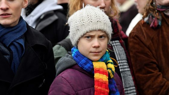 Greta Thunberg, activiste, pendant la manifestation "Youth Strike 4 Climate" à Bruxelles ©AFP - JOHN THYS