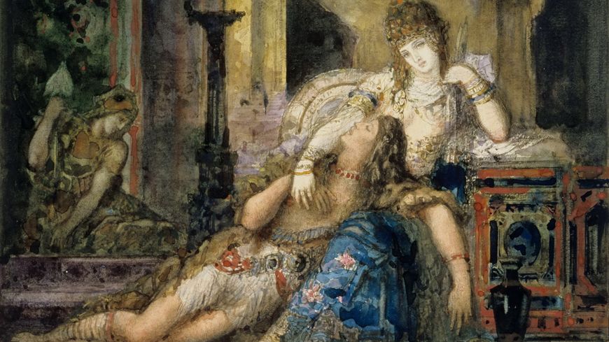 Samson et Dalida, peint par Gustave Moreau, peintre fétiche de Des Esseintes.