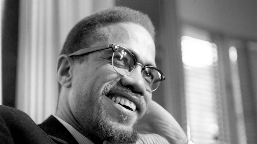 Portrait de Malcolm X à Rochester, New York, 1965