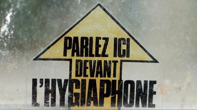 Étiquette Hygiaphone sur les guichets