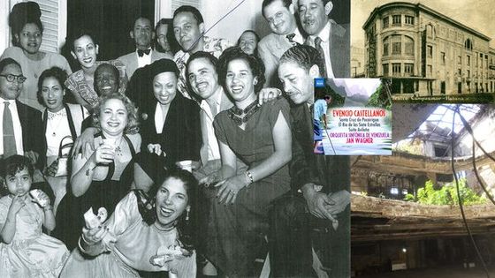 Josephine Baker avec ses amis de La Havane / Teatro Campoamor dans les années 40 / Teatro Campoamor aujourd'hui © Marcel Quillévéré / CD Evencio Castellano - Santa Cruz de Paicarigua