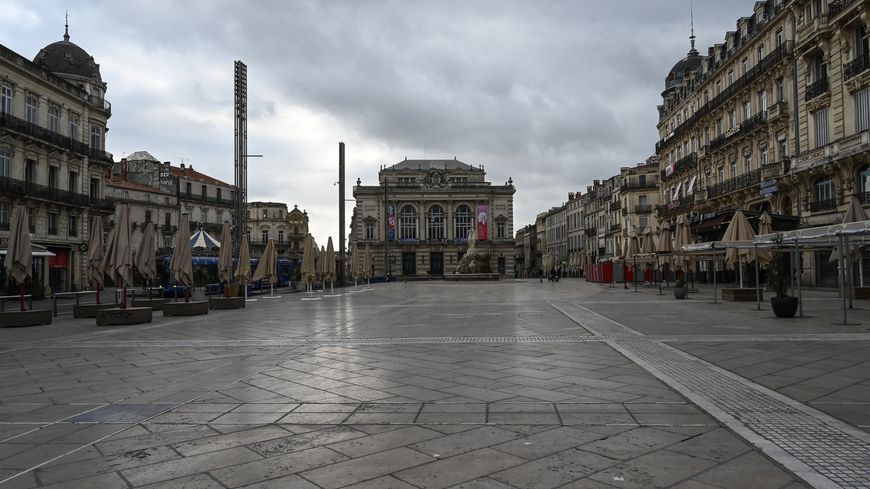 La place de la Comédie à Montpellier