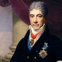 Le Prince Andrey Razumovsky, tableau de Johann Baptist Lampi (detail)