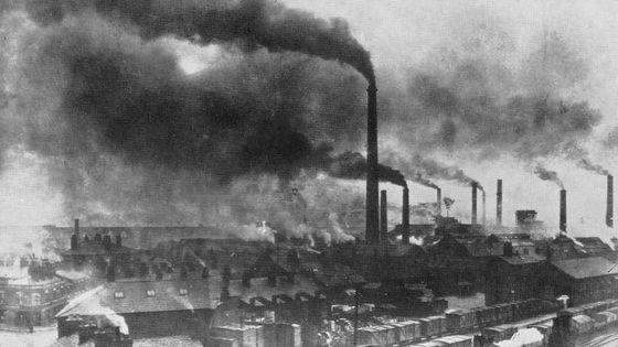 Pollution dans la ville anglaise de Widnes à la fin du XIXème siècle. - Hardie, D. W. F.