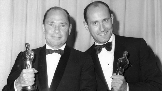 Henry Mancini & Johnny Mercer - original song winners for "Moon River" from "Breakfast at Tiffany's" - April 1962, 34th Academy Awards, Santa Monica - California