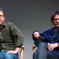 Ethan et Joel Coen à l'évenement Meet the Filmmakers de l'Apple Store Soho, en 2013 à New-York.