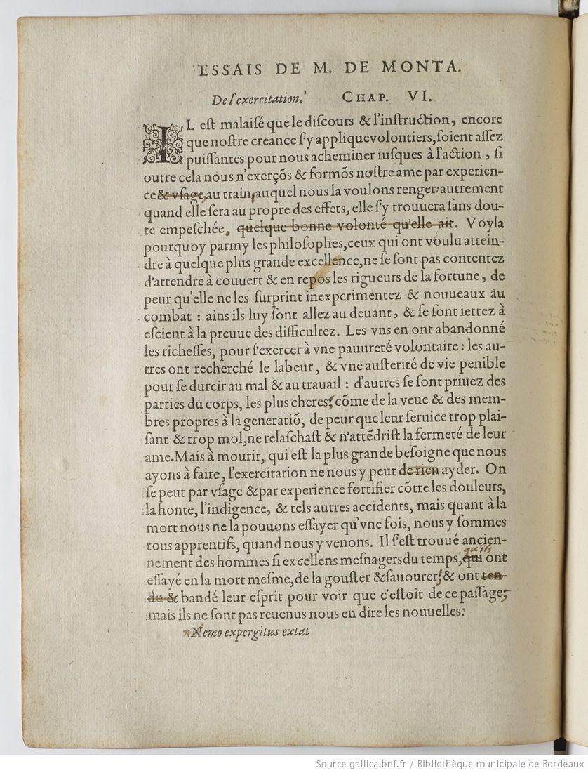Revenir A Soi Montaigne Et L Experience De La Mort