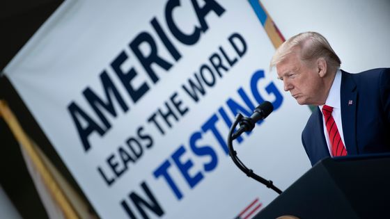 Discours de Donald Trump au sujet de l'épidémie de coronavirus le 11 mai 2020 ©AFP - Brendan Smialowski / AFP