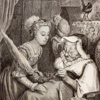 La Belle au bois dormant de Charles Perrault - gravure de Gustave Doré - XIXème siècle