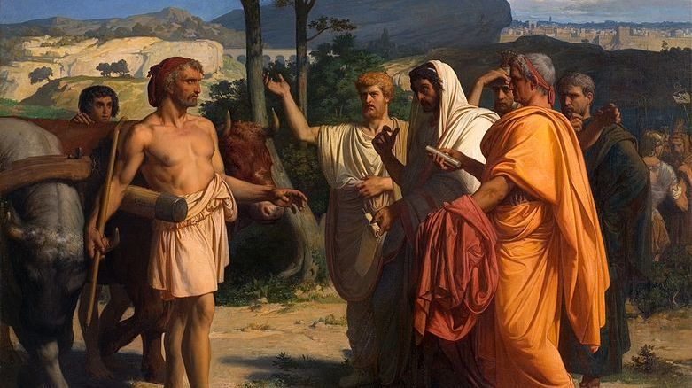 Cincinnatus recevant les ambassadeurs de Rome