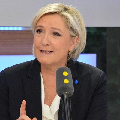Marine Le Pen sur franceinfo le 14 avril 2017.