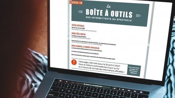 La Scène propose une "boîte à outils", un site qui répertorie les informations essentielles du spectacle pour les intermittents 