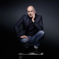 Portrait de l'auteur et dessinateur Christian Hincker, aka Blutch, en janvier 2020