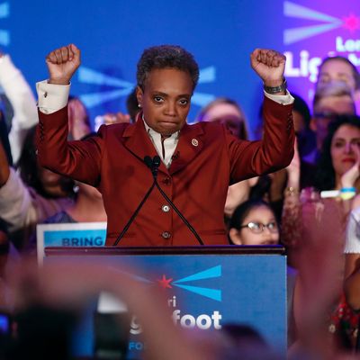 Election de Lori Lightfoot à la mairie de Chicago, le 02 avril 2019