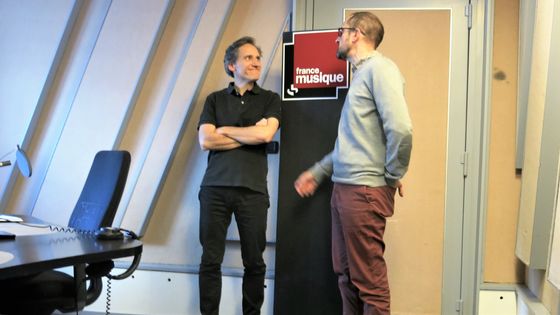 : France Musique, studio 152... Philippe Venturini & Jean-Christophe Branger ( g.à d) ©Radio France - Annick Haumier / RF