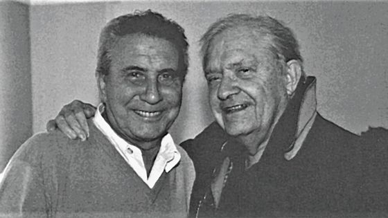 Gilbert Bécaud & Pierre Delanoë : "50 années de fidèle collaboration avec Bécaud" (g. à d.) - mastersynth.com