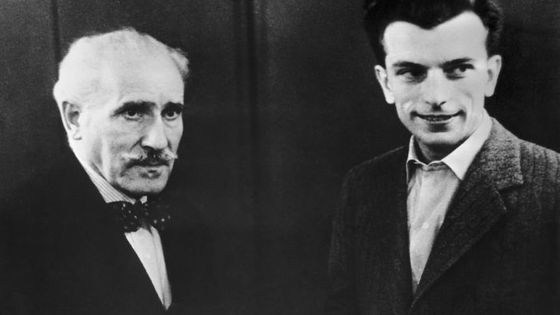 Arturo Toscanini et Guido Cantelli à la Scala de Milan en novembre 1956 ©Getty - Keystone