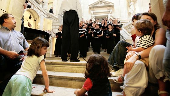 Pour sa réouverture au public, l'Opéra de Bordeaux a accueilli une quarantaine d'enfants. ©AFP - Jean-Pierre Muller