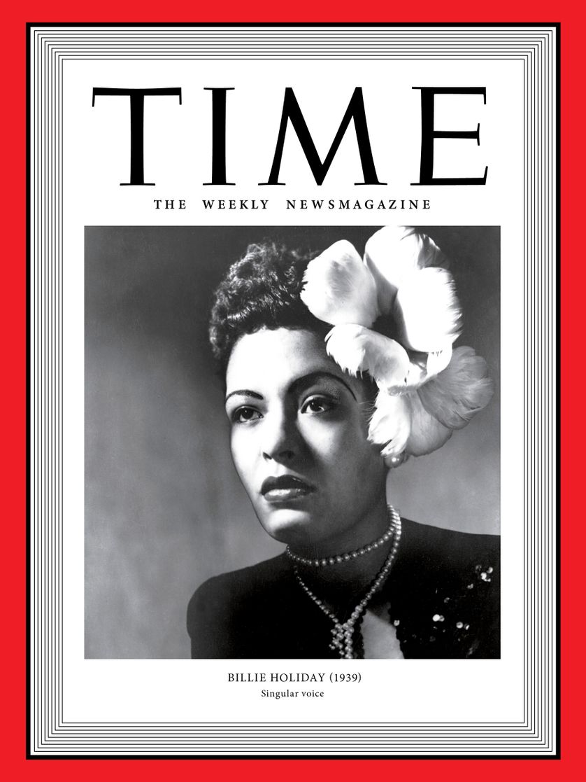 Billie Holiday en couverture du magazine américain TIME en 1999.
