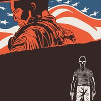Détail de la couverture de "L'Homme qui tua Chris Kyle" de Brüno et Nury
