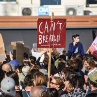 Manifestation à Marseille contre le racisme, en réaction à la mort de George Floyd et Adama Traoré