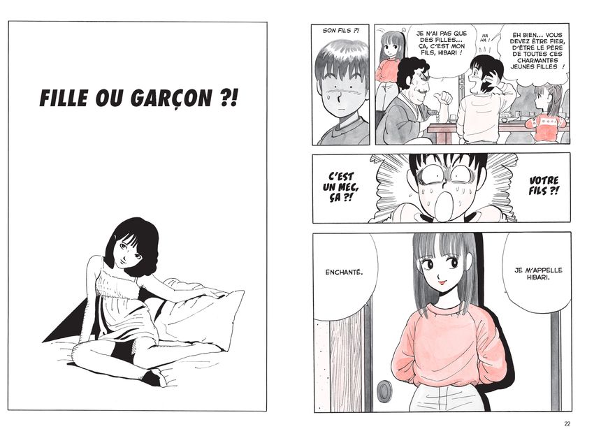 Hibari Kun, héroïne transgenre, et personnage central de la série à succès japonaise "Stop !! Hibari-Kun !" signé Hisachi Eguchi, et publié en France par les éditions du Lézard Noir
