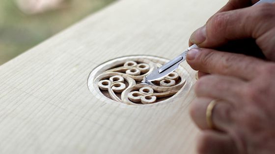 Légende : Olivier Féraud est archéoluthier : il conçoit des instruments du Moyen-Âge et de la Renaissance - Olivier Féraud
