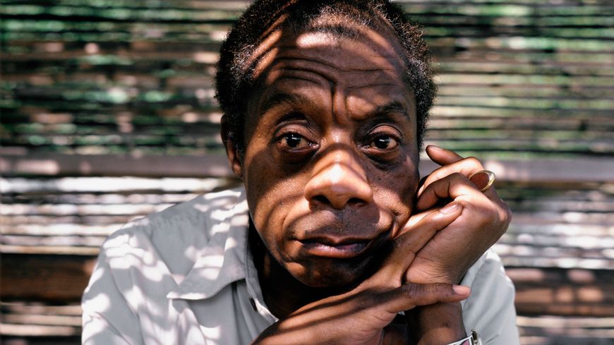 L'écrivain américain James Baldwin à Saint Paul de Vence (France), en septembre 1985