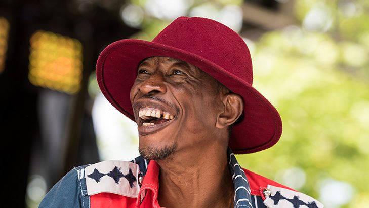 Jupiter Bokondji Ilola en 2018 au Central Park de New York (Jack Vartoogian)