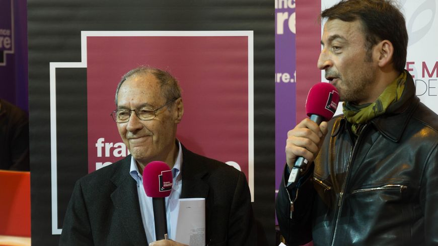 Claude Samuel et Marc Voinchet lors de la remise du Prix France Musique des Muses en 2017