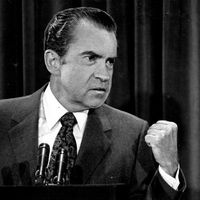 Le président américain Richard Nixon en 1971 : "We are all Keynesians now !"