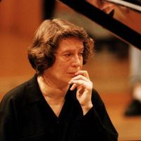 La pianiste russe Elisabeth Leonskaja photographiée en octobre 1998