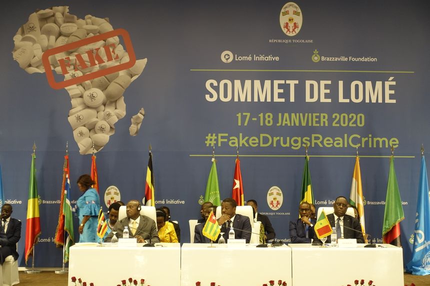 Les chefs d'états ou leurs représentants de six pays africains réunis au Togo pour lancer l'Initiative de Lomé, le 20 janvier 2020