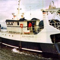 Photo non datée du chalutier Bugaled Breizh. Le chalutier a coulé, le 15 janvier 2004 au large du cap Lizard (sud-ouest de l'Angleterre) faisant au moins deux morts et trois disparus.