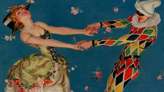 Colombine et Arlequin en couverture de Vanity Fair 1914) ©Getty - Illustration by Frank X. Leyendecker/Condé Nast via Getty Images
