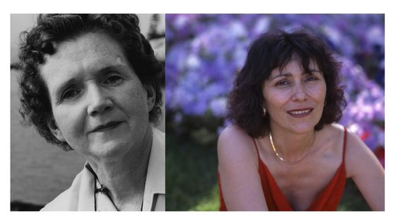 A gauche, Rachel Carson ; à droite, Marie-Monique Robin, récipiendaire du prix Carson et invitée du jour ©Getty - Alfred Eisenstaedt/Louis Monier